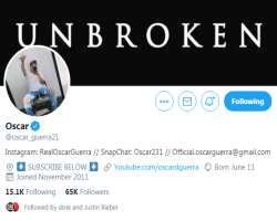 In addition to his popularity, his verified Twitter account has amassed with more than 65,000 followers.